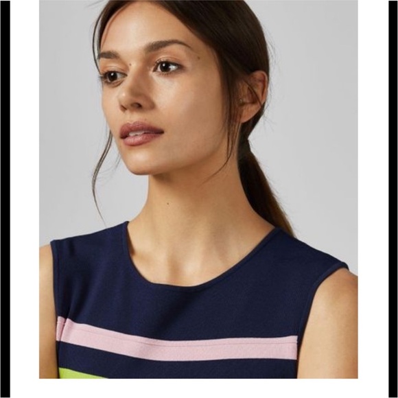TED BAKER Ysina Striped Bodycon Midi Dress Sz 4 - Picture 3 of 14